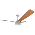 HighBreeze LED Regulator Ceiling Fan w/light-Light Teak blades- Solent