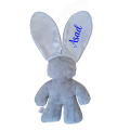 Personalized Grey and White Snuggle Bunny