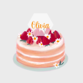 Personalized Acrylic Clear Cake Topper