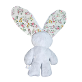 Personalized Grey and Cream Cotton Floral Snuggle Bunny
