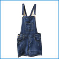 Ladies Clothing - Size M - Dungaree Denim Shorts (L_28-36) - Blu