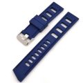 22mm Breathable Silicone Strap Navy Blue