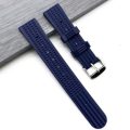 22mm Silicone Waffle Strap Navy Blue