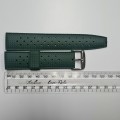 22mm Vintage Tropic Rubber Strap Green