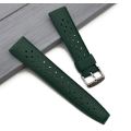 22mm Vintage Tropic Rubber Strap Green