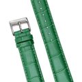 22mm Crocodile Pattern PU Leather Strap Green