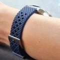 20mm Honeycomb Rubber Strap Navy Blue