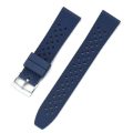 22mm Honeycomb Rubber Strap Navy Blue