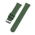 20mm Rubber Waffle Strap Green