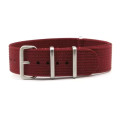 22mm Ribbed Nato Watch Strap Maroon
