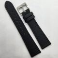 20mm Saffiano Pattern PU Leather Strap Black