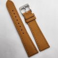 18mm Saffiano Pattern PU Leather Strap Tan