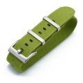 22mm Single Pass Elastic Nato Watch Strap Green