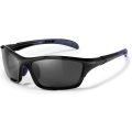 Polarized Sports Sunglasses Mens Cycling Running Golf Fishing Volleyball Tennis Anti-UV (Black/Blue)