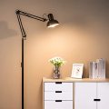 Swing Arm Standing Reading Lamp with Metal Base Modern Design Studying Light lamp