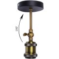 PIANUO Retro Brass Wall Light Antique Wall Sconce Adjustable Up and Down Lighting Fixture with E27 S