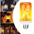 LED Orange Flame Effect Light Bulbs 5W  4 Modes E26/E27 Base Flickering Fire Light Bulbs pack 2