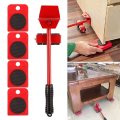5 PCS Heavy Furniture Shifter Lifter Moving Wheel Slider Mover Moves Furniture Tool