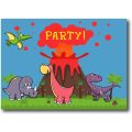 12 x Dinosaur Birthday Party Invitations cards