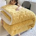 Bedding Thicken Lamb Cashmere Blanket - Double/Queen - Yellow