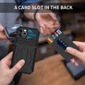 Sliding Hidden Wallet Kickstand Shockproof Heavy Duty Protective Case For Samsung Redmi iPhone