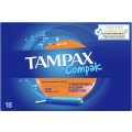 Tampax Compak Tampons, Super Plus With Applicator, 18 Tampons, Leak Protection And Discretion, Super