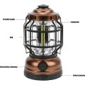 Portable Camping Lantern Dimming Knob outdoor LED COB Tent light with hook 360 Degrees
