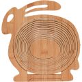 Rabbit shaped collapsible bamboo basket
