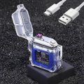Flameless Plasma Electric Lighter Transparent Cool Windproof Lighter Rechargeable USB