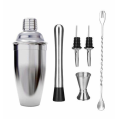 6pcs Cocktail Set Shaker Mixer Stainless Steel Drink Making Tool Kit for Home Bar Use