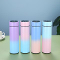 Temperature measuring colourful Thermos-Purple and Blue