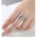 Adj Peacock feather ring