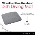 Kitchen Kult Microfiber Ultra Absorbent Dish Drying Mat - Grey