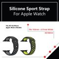 Zonabel 42/44/45mm Apple Watch Replacement Sport Strap - Black &amp; Grey
