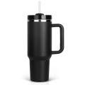 Kitchen Kult Insulated Stainless Steel Tumbler with Handle and Straw