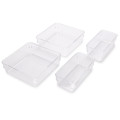 Home Guru Clear Plastic Drawer Organiser Set - 4 Pack