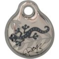 Rogz ID Tagz Self-Customisable (Instant Resin Tag) - Small 27mm (Silver Gecko Design)