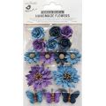 Embellishment Assortment Marina Flowers (Purple Passion)(15 Pieces)