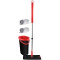 Mellerware Extreme Clean - Plastic Mop With Bucket and 2 Microfibre Heads (5L)(Red)