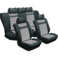 Stingray Tartan Gingham Car Seat Cover Set (11 Piece) (Grey)