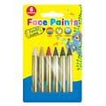 Face paints - 6 assorted colours.  Carded