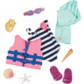 Our Generation Regular Swimsuit & Life Vest - Fun Day Sun Day