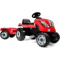 Smoby Farmer XL Tractor Pedal Ride-On with Trailer (Red and Black)