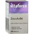 Vitaforce Zinc+A+B6 - High Potency Zinc Complex (100 Tablets)
