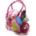 Pucci Pups - Schnauzer Pup with Pink and White Glam Bag