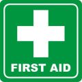 Parrot Sign Symbolic - Green First Aid Sign On White ACP (150 x 150mm)