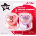 Tommee Tippee - Essential Basics Soft Rim Soother (2 Pack) (6-18 Months)