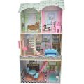 Doll House 3 Level With Spiral Staircase & Furniture