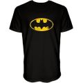 DC Batman Logo Plain Mens T-Shirt (Black)(XX-Large)