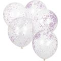 Pamper Party - 12" Balloons Filled with Pink Glitter (5 Pack)